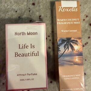 Bundle North Moon Life Is Beautiful Perfume and Roxelis Warm Coconut Mist